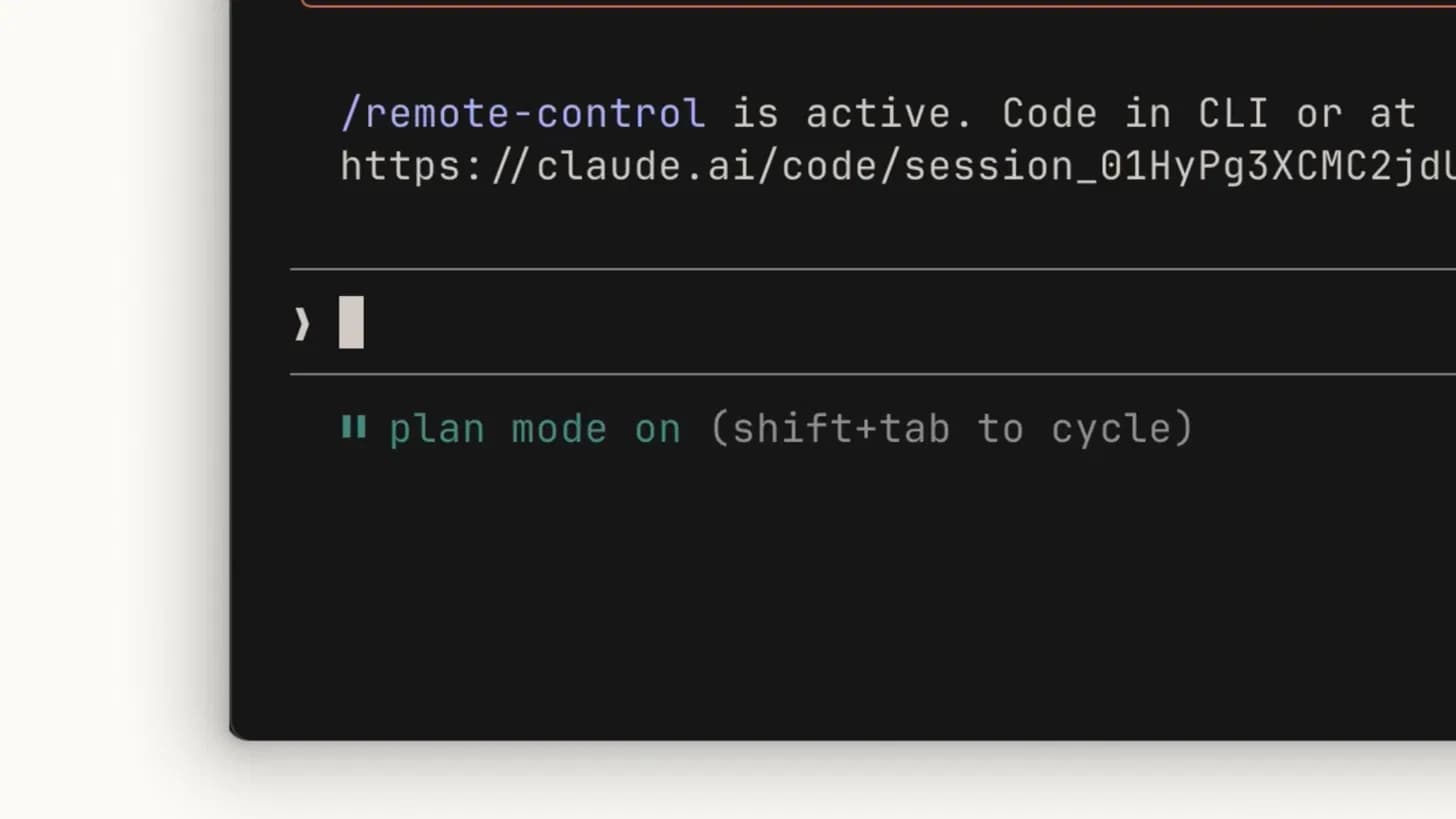 Modo Plan activo en la terminal
